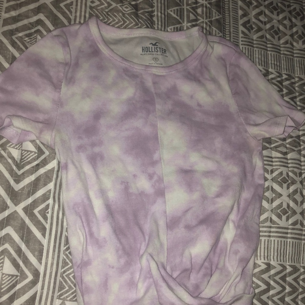 Hollister tie dye criss cross shirt